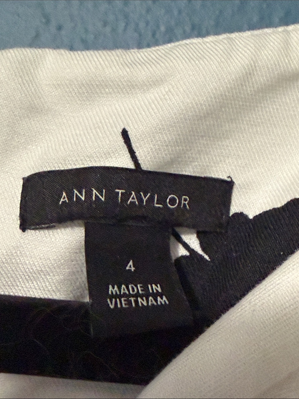 Ann Taylor Midi Sleeveless Sheath Dress Cotton Linen Black White Floral Size 4 - Picture 5 of 11